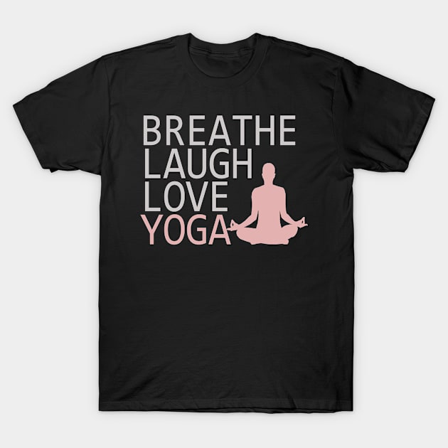 yoga om namaste meditation meditation laughter T-Shirt by OfCA Design